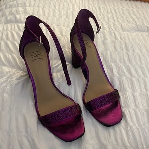 Magenta sparkly heels. 5 inch heel.